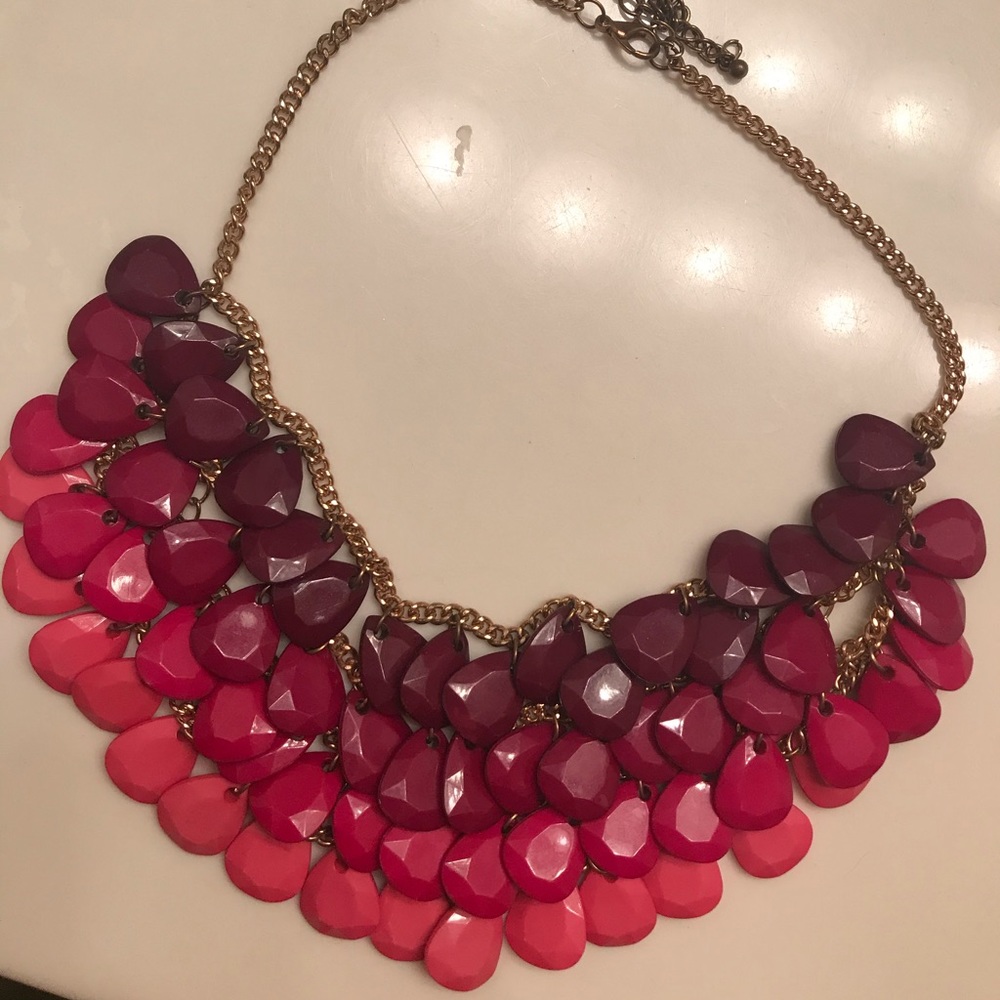 Pink statement necklace